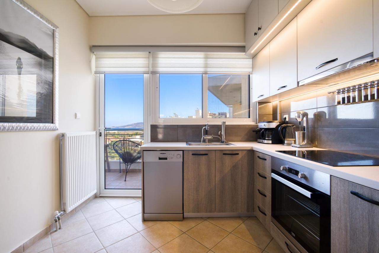 Sea & Mountain Apartment Close To Port And City Lávrion Exteriör bild