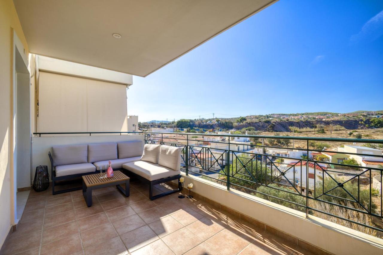 Sea & Mountain Apartment Close To Port And City Lávrion Exteriör bild